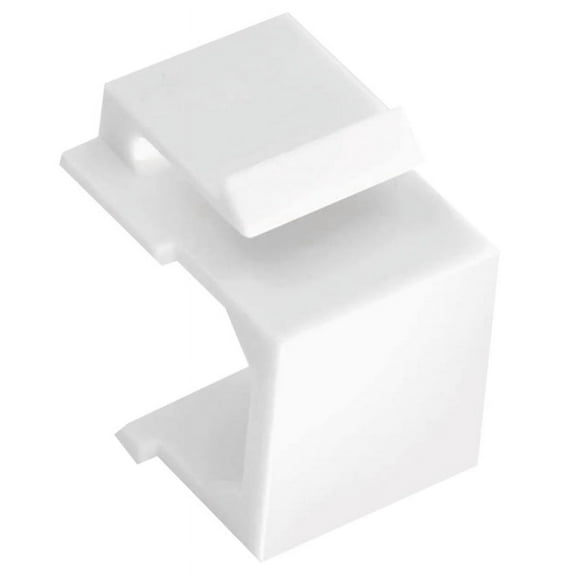 30-Pack Blank Jack Inserts for Wall Plate - White