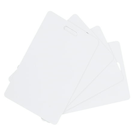 30 Pack Blank Cards 15mil ID Cards with Slot Punch on Short Side White