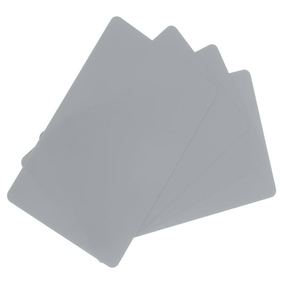 30 Pack Blank Cards 30mil ID Cards for ID Badge Printer, Grey