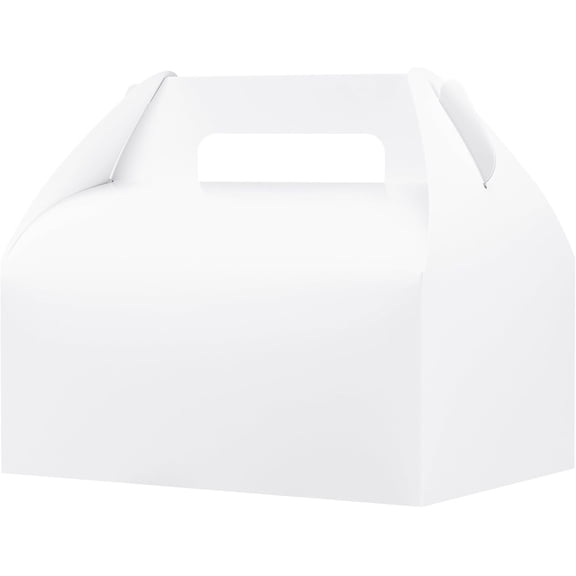 30 Pack Brown Gable Cookie Boxes with Window 9x6x6, Bakery Treat Boxes for Homemade Gifts, Lunch, Donuts, Bread, Large Cardboard Gift Boxes for Favors