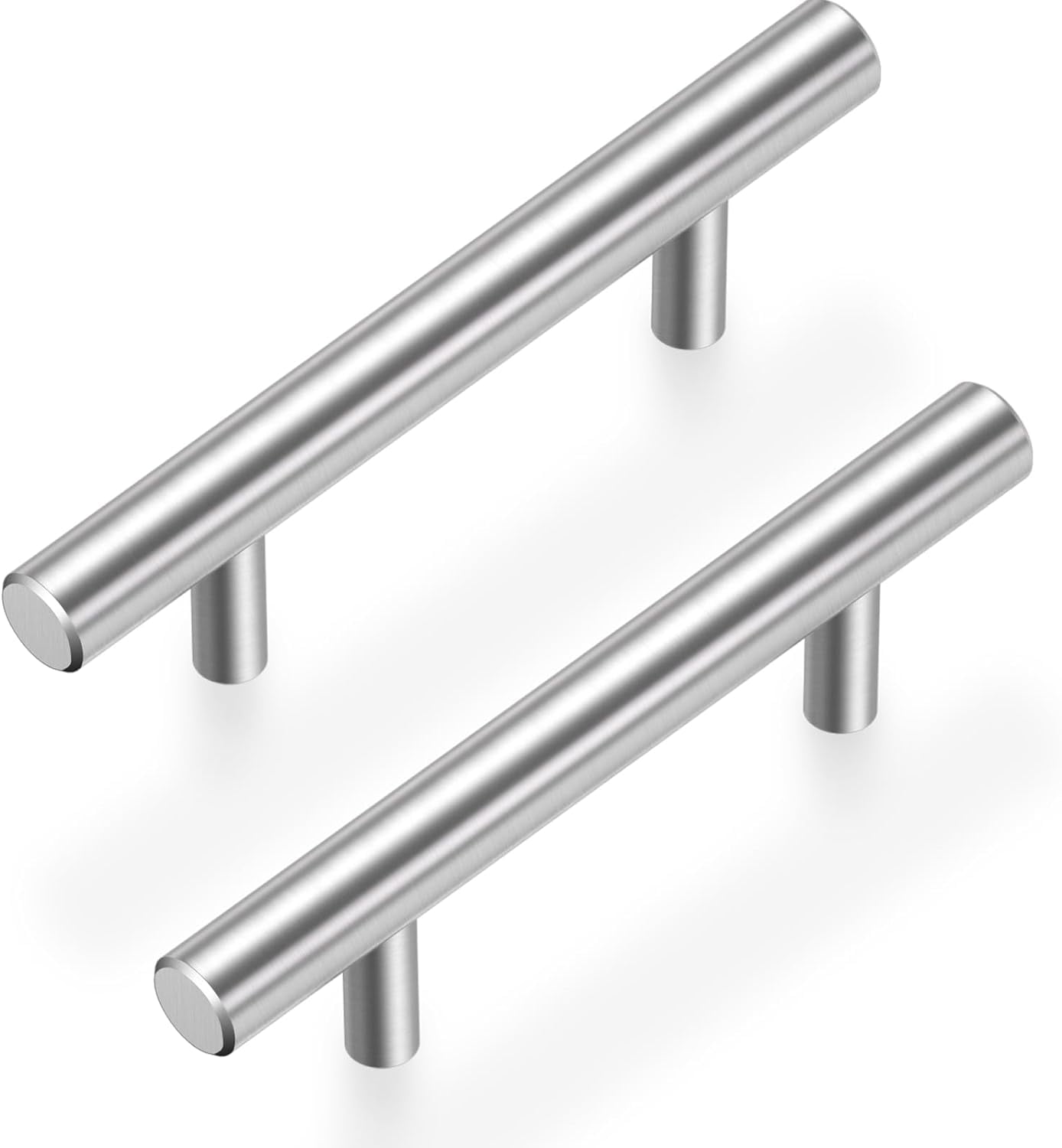 30 Pack Brushed Nickel Cabinet Handles 3 Inch Hole Center Drawer Pulls Stainless Steel Cabinet Pulls Silver Kitchen Handles Cabinet Hardware for Drawers, Cupboards - 5" Length, 3" Hole Center