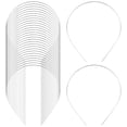 thumbnail image 1 of 30 Pack Bulk 1.2MM Silver Thin Plain Blank Hard Wire Round Base Metal Headbands Skinny Men Hair Bands Clasps Tiara Crown Hair Holder DIY Arts and Crafting Headpiece Accessories for Women, 1 of 4