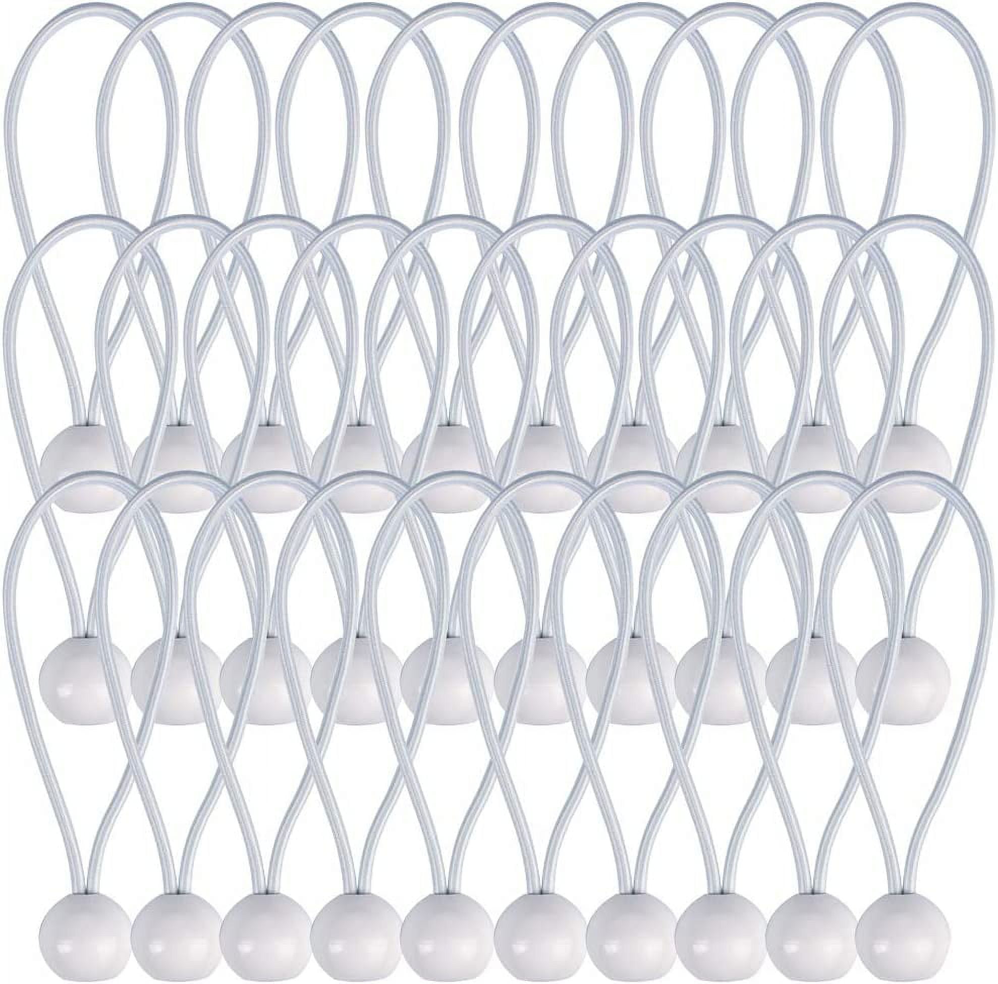 30 Pack Bungee Balls 6inch White Ball Bungee Heavy Duty 6inch Tarp