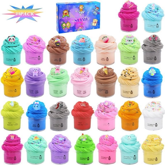 30 Pack Butter Slime Kit, Mini Scented Slime for Kids Party Favor, Stretchy and Non-Sticky, Soft Slime Stress Relief Toys