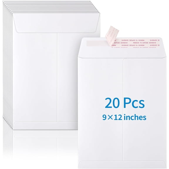 30 Pack Catalog Envelopes Self Seal,10 x 13 Inches Catalog Mailing Envelopes, White Manila Envelopes for Mailing, Organize, Storage, Home, Office