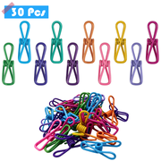 30 Pack Clothes Pins, Heavy Duty Colorful Clothes Bag Clips, Multifunctional Utility Clips for Bags Food Laundry, Home, Office