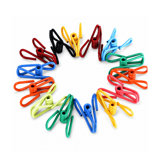 30 pack Colorful 2 inch Coated Metal Utility Clips, Multipurpose Bag Clips for Food Bags, Laundry Hanging & Paper Fixing