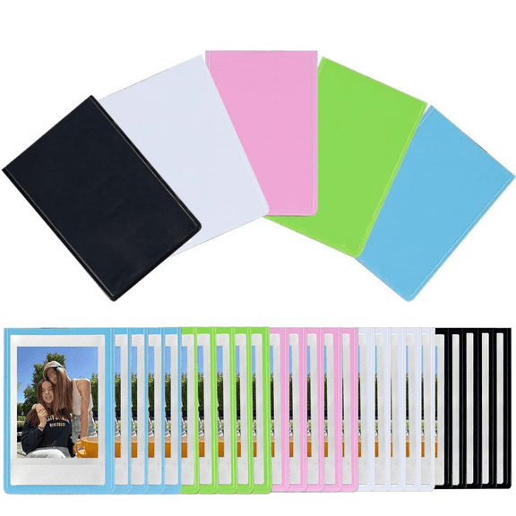 30 Pack Colorful Magnetic Pocket Picture Frame HXRH Mini Magnet Photo Frame Wallet Size Photo Holder for Home Office Refrigerator Metal Locker 3 Inch