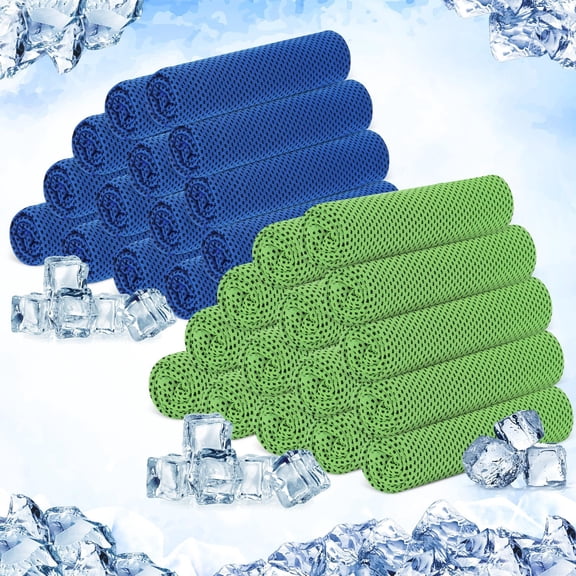 30 Pack Cooling Towels, 40"x12" Ice Breathable Soft Chilly Sweat Rag Microfiber Workout Rags for Gym Cooling Towels for Neck and Face for Yoga Golf Sport Running