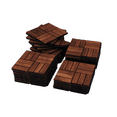 thumbnail image 1 of 30 Pack Deck Tiles, 12 "x12" Square Interlocking Deck Tiles, Hardwood Brown Deck Tiles Interlocking Outdoor All Weather, Pool Balcony Backyard Terrace, 1 of 1