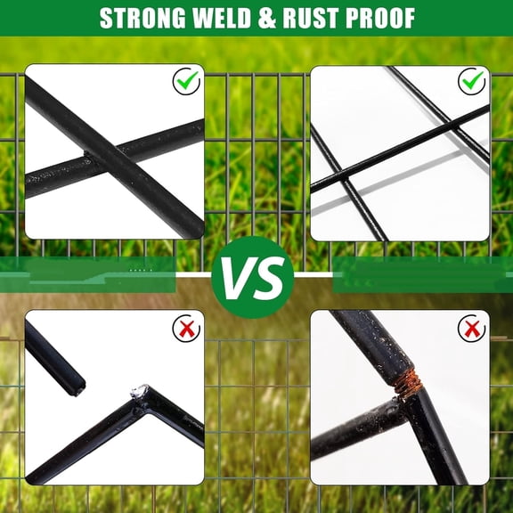 30 Pack Decorative Garden Fence Total 32.5ft (L) x 24in High 1.44" Gap Metal Wire Rustproof Small Animal Barrier Fence Easy Assembly Patio Yard Seedlings Protection Fencing Border Black