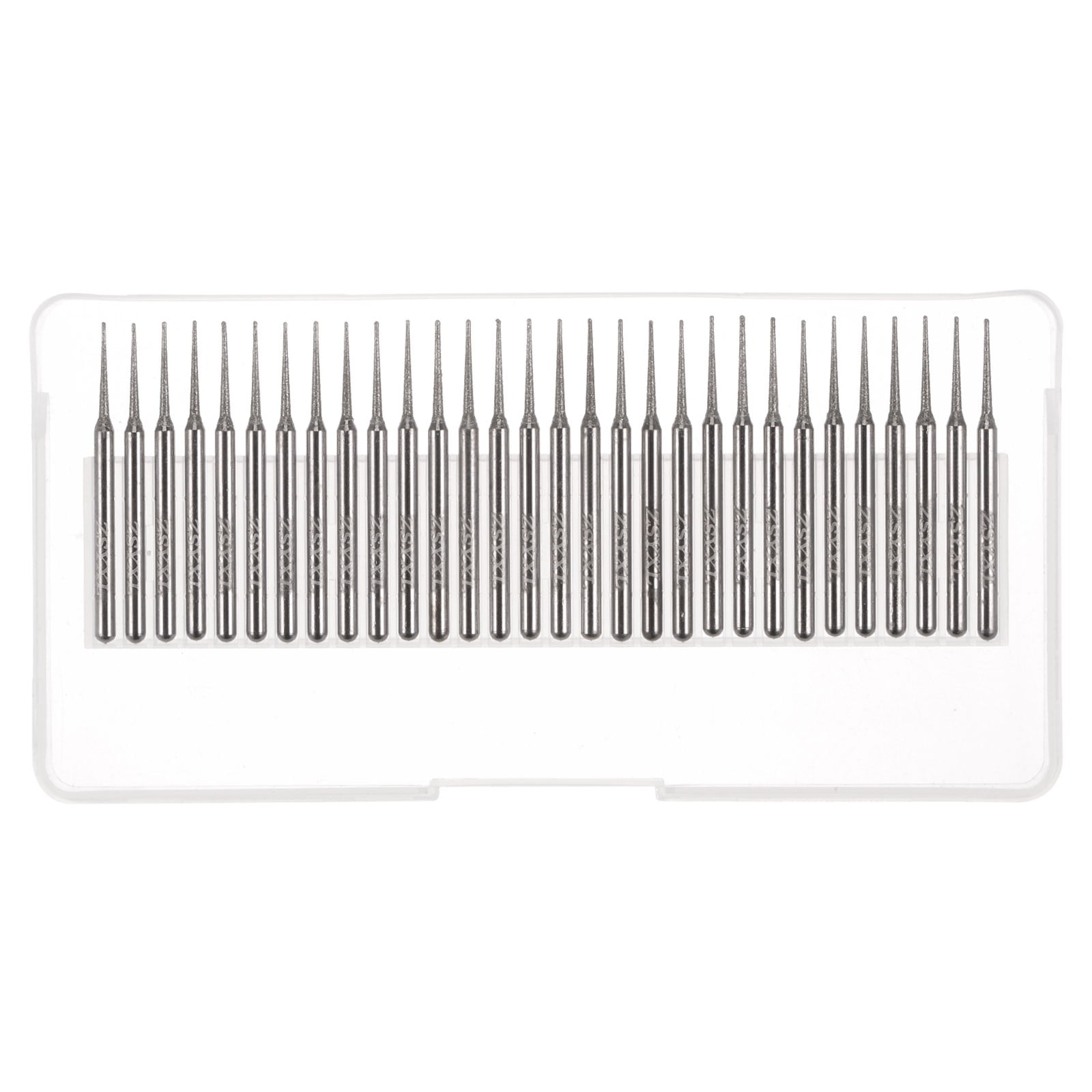 Pointed Head Bit 30 Pack Diamond Grinding Burrs Carving Bits 1.5mm Pointed Type Head ...