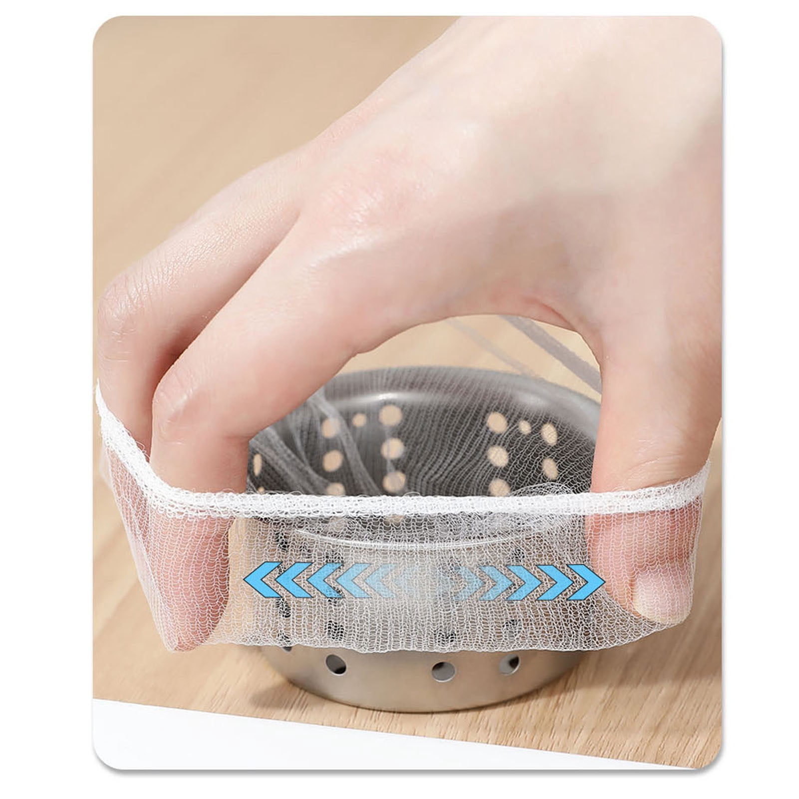 30-Pack Disposable Elastic Mesh Sink Strainer Bags for Kitchen Drain ...