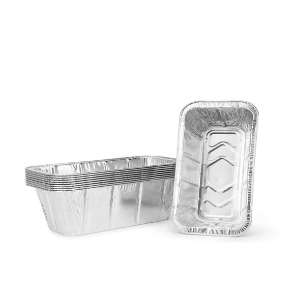 30 Pack Disposable Aluminum Foil Drip Pans, Grill Grease Tray Liners, 8.27" x 5.5" BBQ Grease Trays for Cooking, Heating And Storing