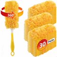 thumbnail image 1 of ZQZiQi 30-Count Disposable Duster Refills with 1 Handle, Compatible with Swiffers, 360°   Electrostatic Dust Trapping Replacement Heads for Home Furniture & Electronics Cleaning, 1 of 6