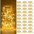 thumbnail image 1 of 30 Pack Fairy Lights Battery Operated [3 Modes], 7ft 20 Led Twinkle Lights String Lights Waterproof Bulk Small Mini Silver Wire for Christmas Mason Jars Wedding Table Centerpiece, Warm White, 1 of 4