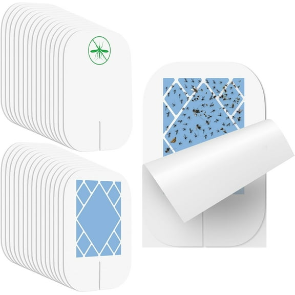 30 Pack Flying Insect Trap Refill Compatible with VEYOFLY Fly Trap VF01, Glue Board Bug Catcher, Replacement Sticky Glue Cards for Insect Bug Mosquito Gnat Fruit Fly Traps Indoors (Classic)