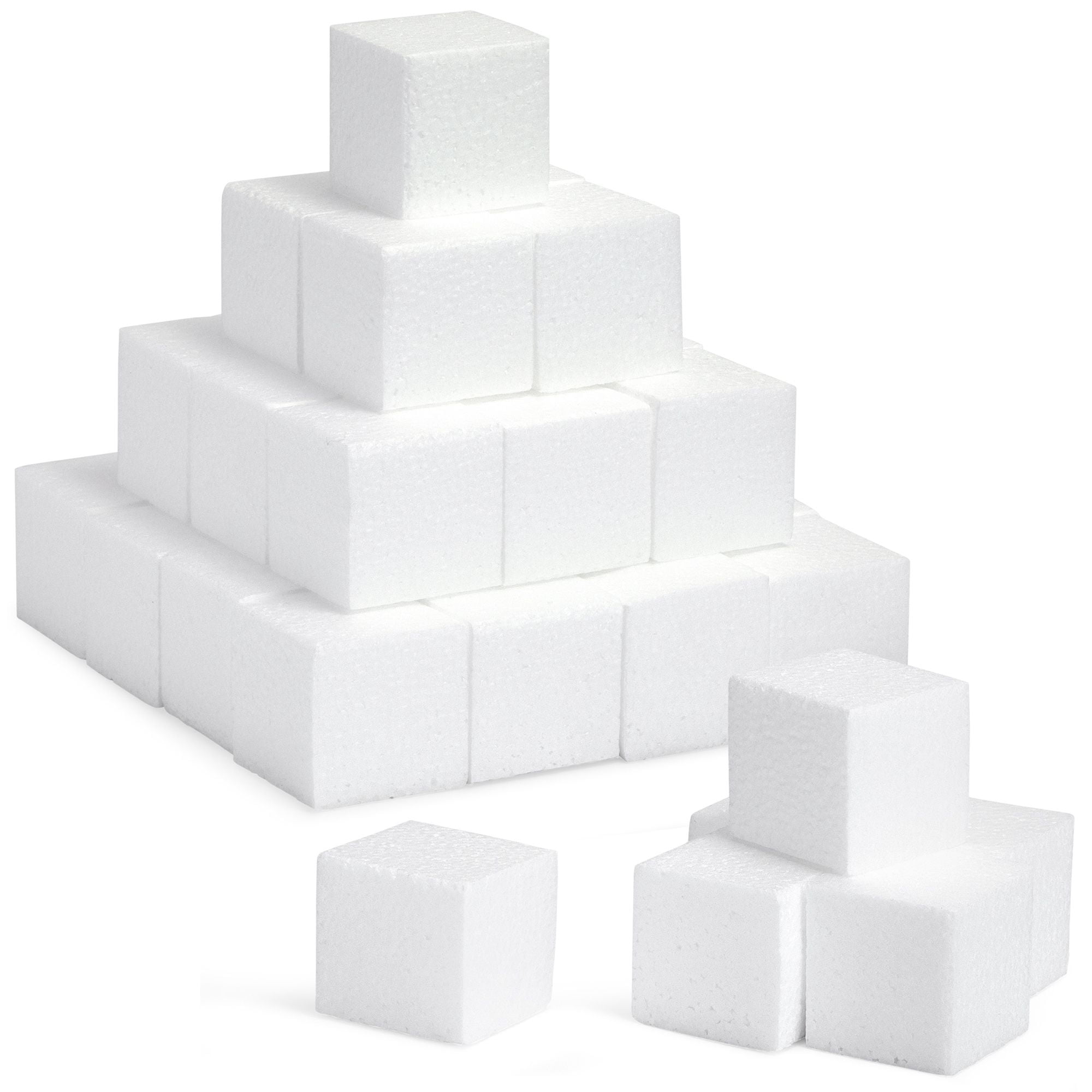 12-Pack Craft Foam Blocks White - 3.5” x 3.5” x Comoros