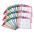 thumbnail image 1 of 30 Pack Heavy Duty Dry Erase Pocket Sleeves | 10 x 14 Inch Sheets | 30 Assorted Colors | Ultra Clear Plastic Erasable Pockets (with Markers), 1 of 7