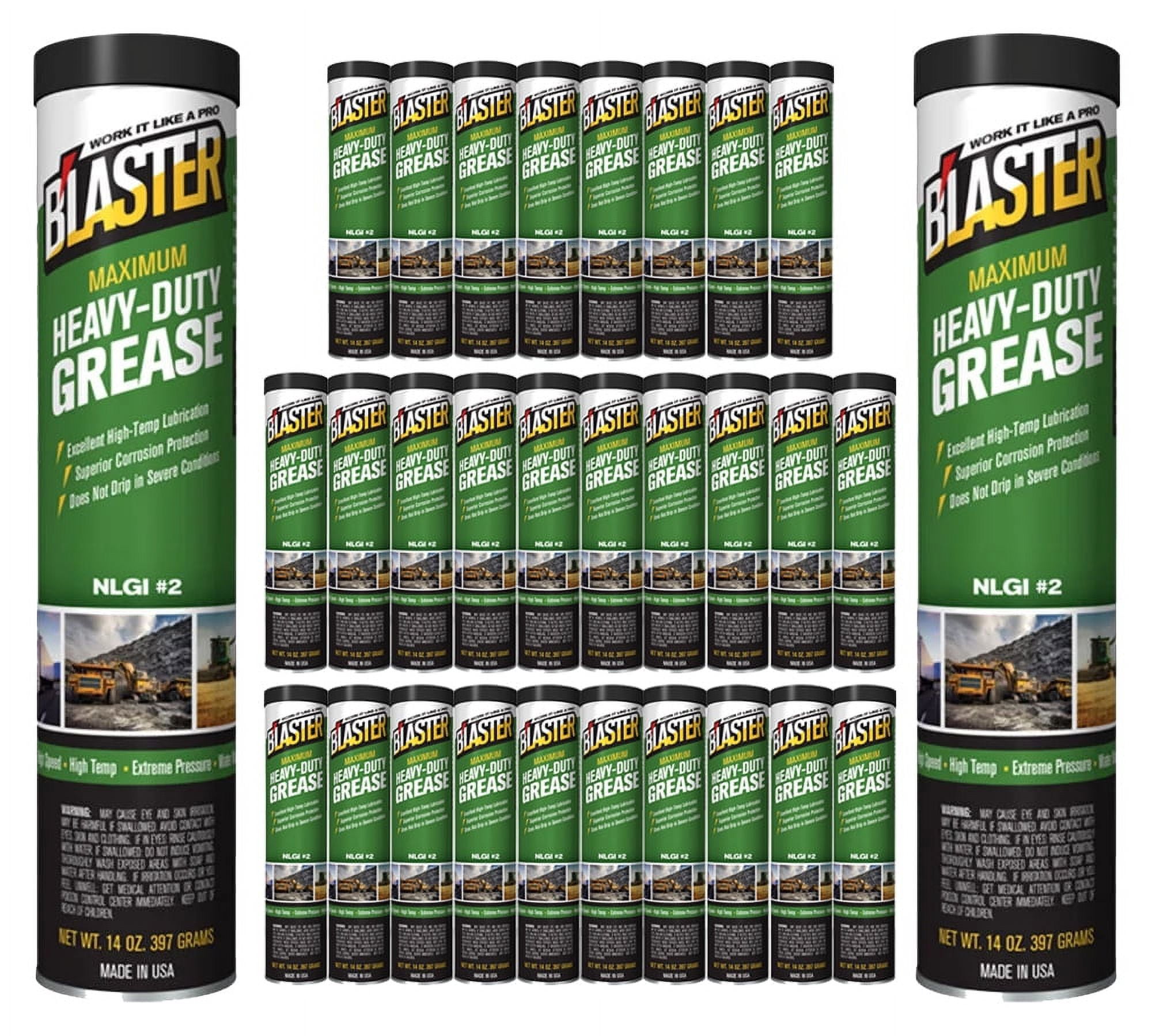 (30 Pack) HeavyDuty Grease 14 oz for High Temp Lubrication Corrosion