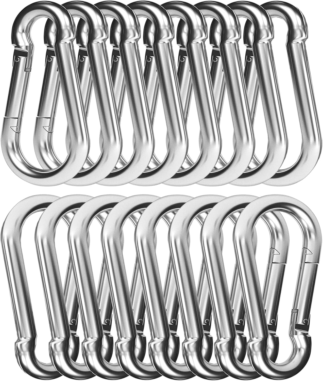 Spring Snap Hooks AZPPANXI, 30-Pack Heavy Duty Spring Snap Hooks, M8 3 inch, Galvanized ...