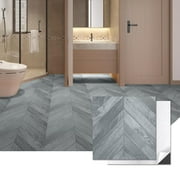 30-Pack Herringbone Peel and Stick Vinyl Floor Tiles, 12" x 12" Self Adhesive Waterproof Wood Flooring Plank for Kitchen Bathroom Bedroom, Cover 30 Sq. Ft, Grey
