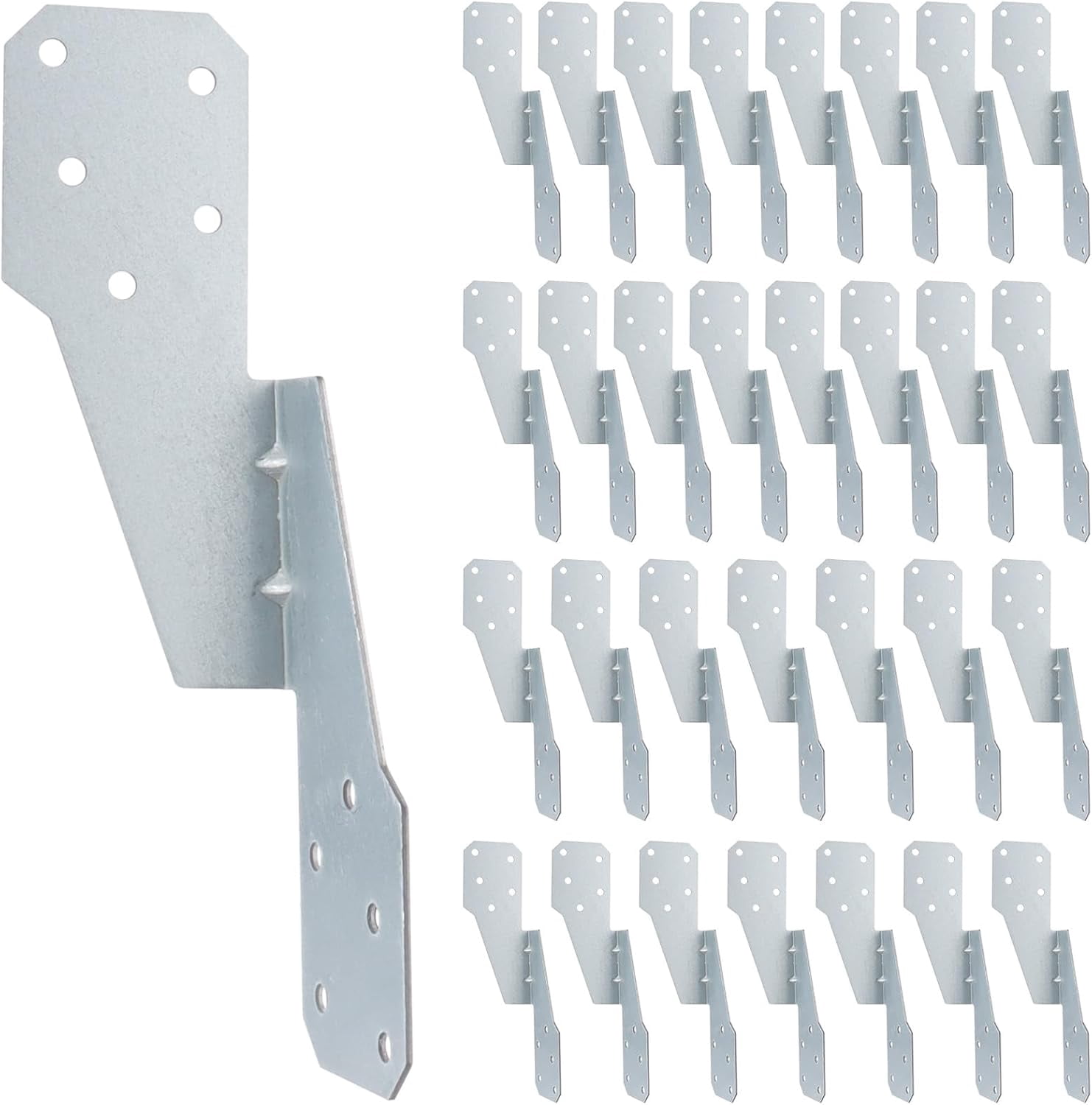 30 Pack Hurricane Straps Brackets, Heavy Duty Hurricane Ties with Black Powder-Coated, Hurricane Straps Trusses/Rafters Ties Brackets Joist Hangers for Wood, Shed, Roof