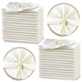 thumbnail image 1 of 30 Pack Ivory Satin Napkins 17 x 17 Inch, Square Soft Table Dinner Napkins for Weddings Banquets Parties, 1 of 7