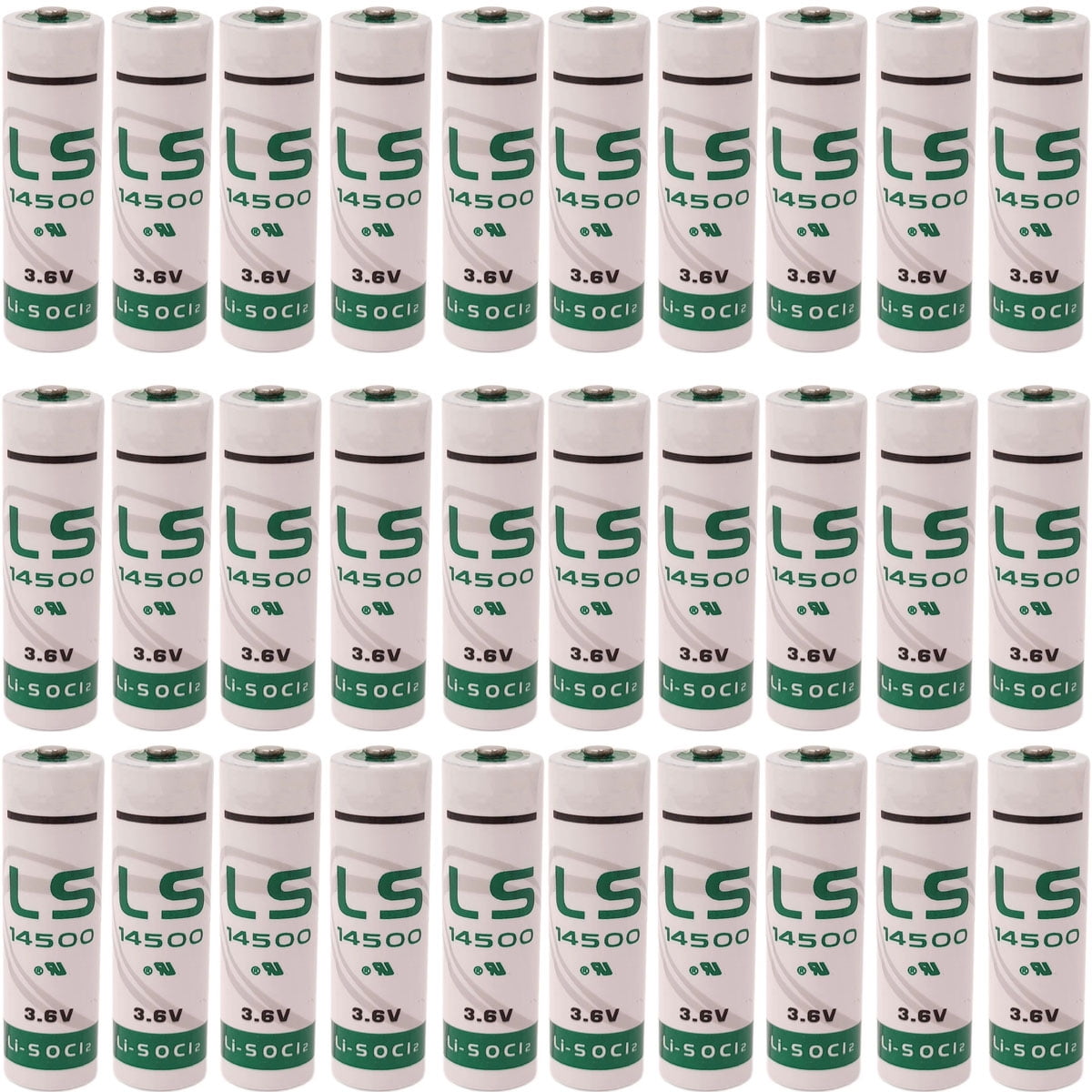 (30 Pack) LS14500 3.6v Lithium aa Battery 2600mah for LS14500 LS 14500 Battery Applied for Special Testing Electronic Equipment