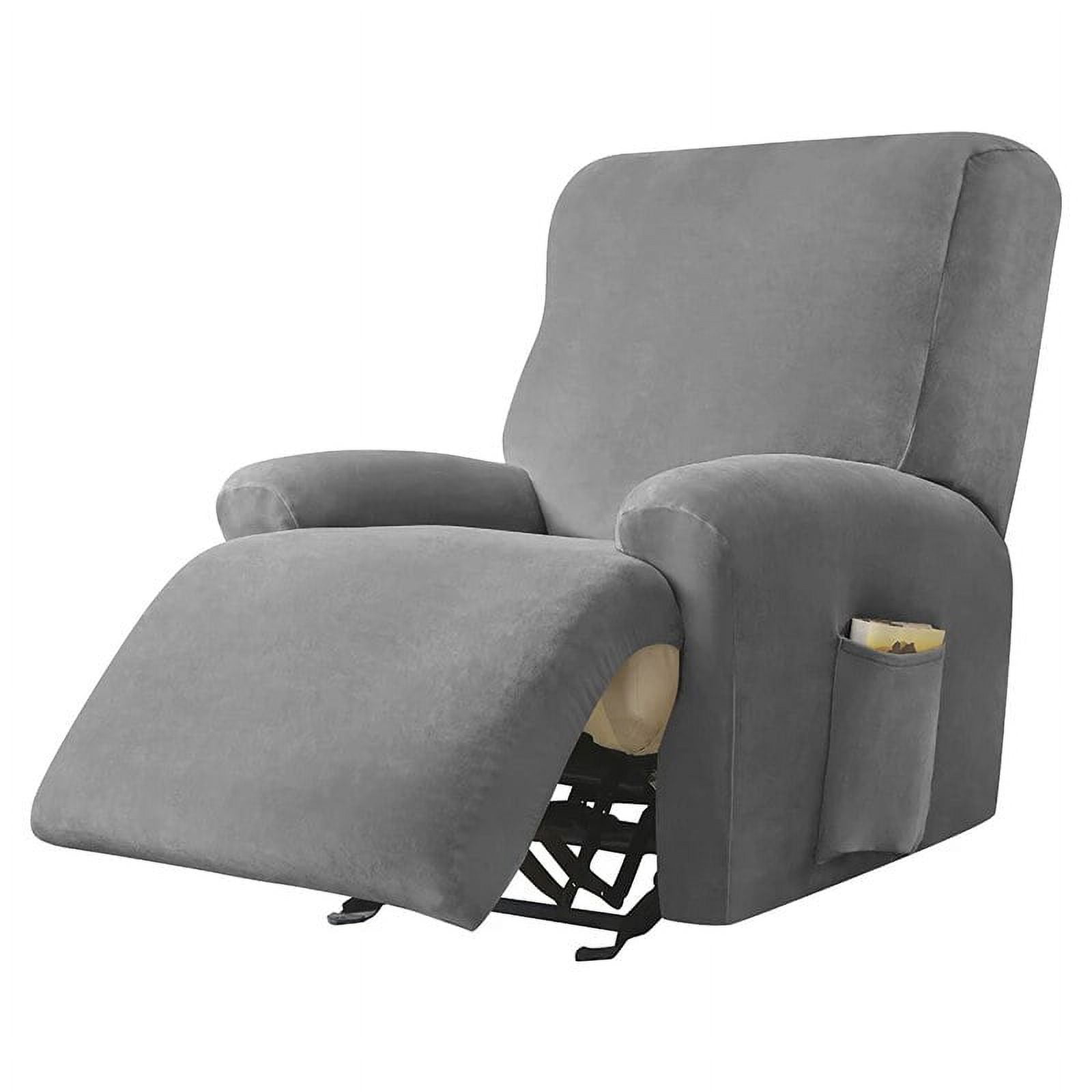 PTSPLLMY Velvet Recliner Sofa Cover Elastic Armchair Chair Covers Lazy Boy Relax Reclining Sofa Seat Cover For Living Room 1/2/3/4 Seats