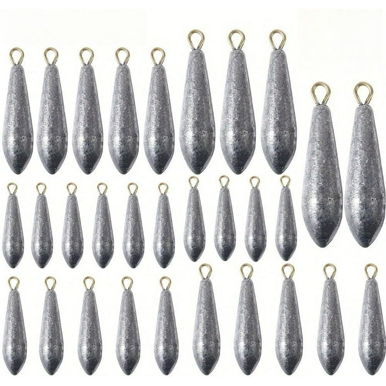 30 Pack] Lead Fishing Sinkers Weight Kit 10g-50g Saltwater