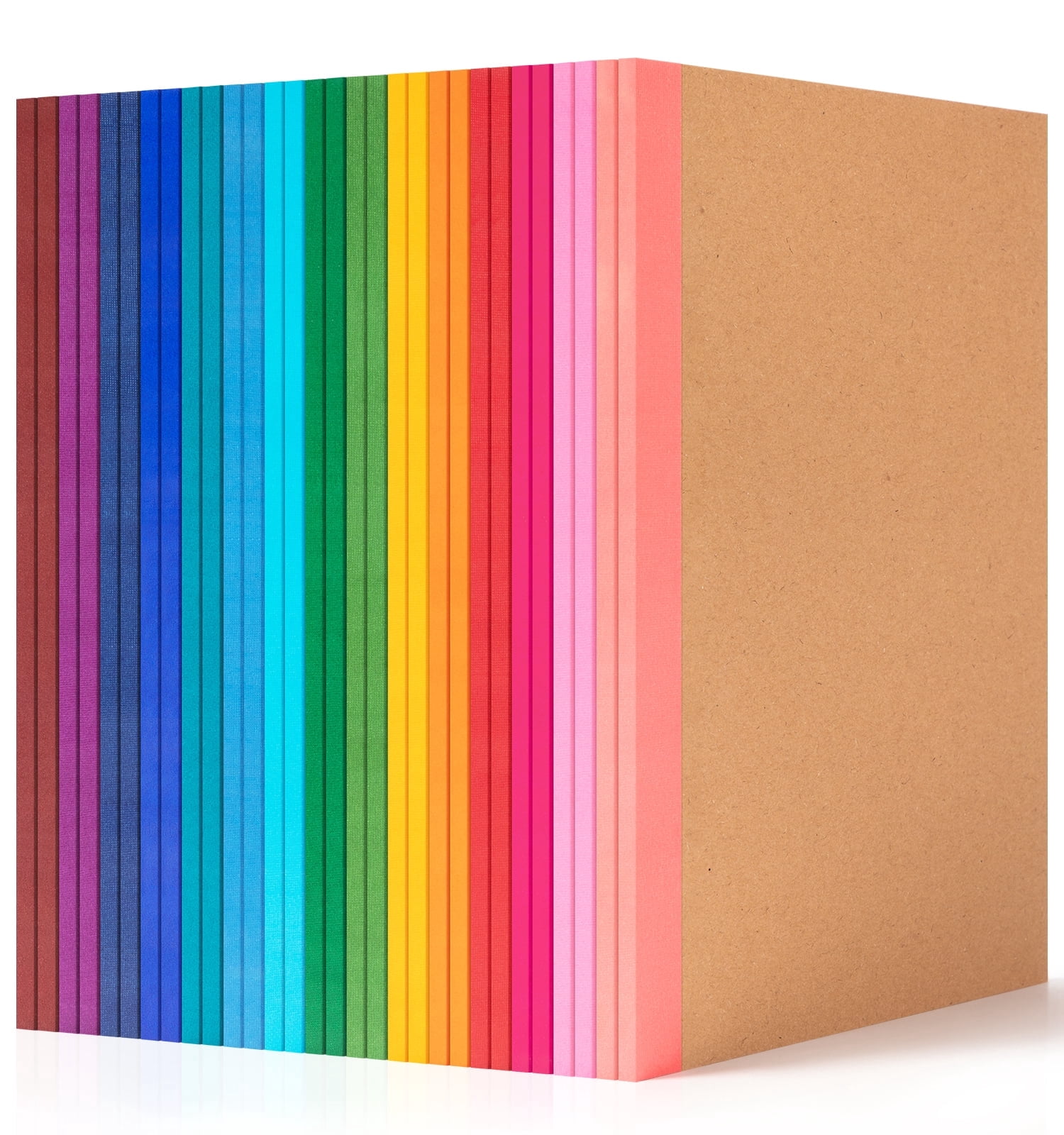 30 Pack Lined Notebook Journals Bulk, A5 College Ruled Composition Notebook, 8.3”x 5.5”,Kraft Cover with Rainbow Spines, 15 Colors 60 Pages for Office Travel