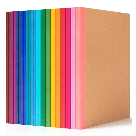 30 Pack Lined Notebook Journals Bulk, A5 College Ruled Composition Notebook, 8.3”x 5.5”,Kraft Cover with Rainbow Spines, 15 Colors 60 Pages for Office Travel