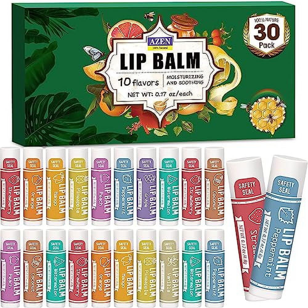 30 Pack Lip Balm, Natural Lip Balm Bulk, Lip Care Product, Moisturizing ...