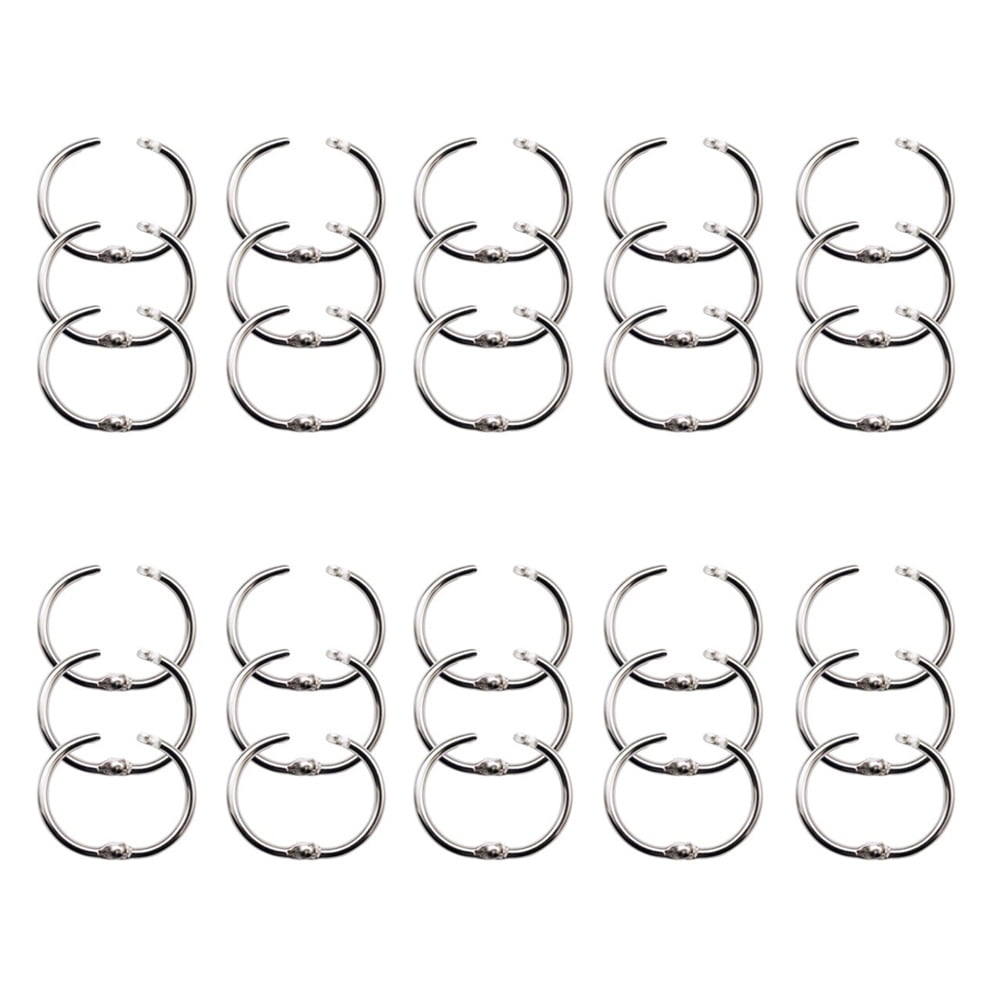 (30 Pack ) Loose Leaf Binder Rings , Nickel Plated Steel Binder Rings