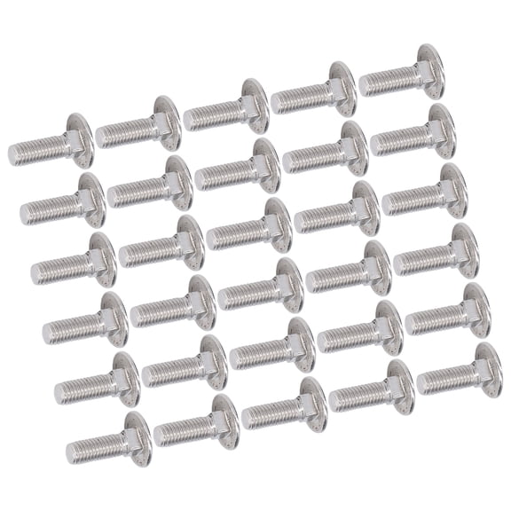 30-Pack M10x30mm A2-70 Stainless Steel Square Neck Carriage Bolts with Round Dome Head 30Pcs stainless steel