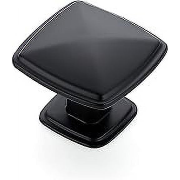 30 Pack Matte Black Kitchen Cabinet Square Knob Single Hole Cabinet Hardware for Dresser Drawer Cabinet Pulls Drawer Knobs Cabinet Knobs