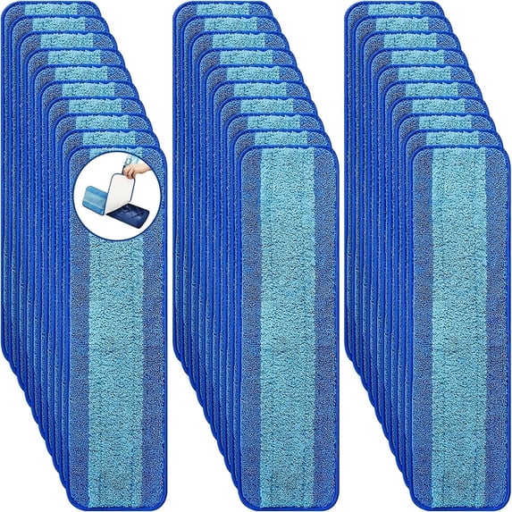 30 Pack Microfiber Cleaning Pads For Bona Family Of Mops, Washable & Reusable Mop Pads Refill Replacement Safe For Hardwood And Multi-Surfac Floors Have Super-Absorbent