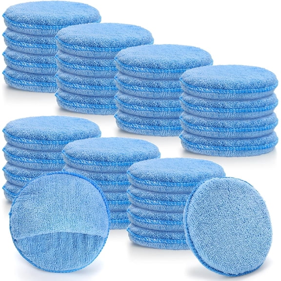 30 Pack Microfiber Wax Applicator Pads, Car Wax Applicator, Buffing & Detail Polishing Foam Pads for Car Cleaning and Fine Polishing