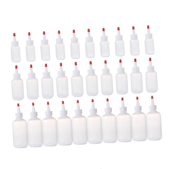 hejhncii Lot of 30 Red Cap Measurement Bottles Flexible LDPE Materials Perfect For Seasoning Control