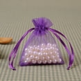 thumbnail image 1 of 30-Pack Organza Drawstring Gift Bags: Jewelry/Candy Pouches for Wedding Favors, Christmas Decor, or Party Treat Packaging Gift Bags Christmas Day Decoration Mesh Bags(Purple), 1 of 3