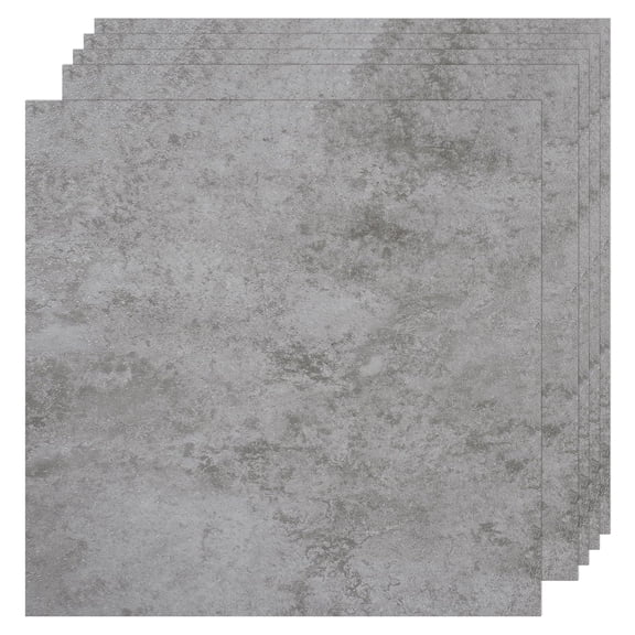 30-Pack Peel and Stick Vinyl Floor Tiles, 12"x12" Self-Adhesive Waterproof Peel and Stick Flooring Planks DIY for Bathroom, Kitchen, Living Room, Cover 30 Sq. Ft Dark Gray