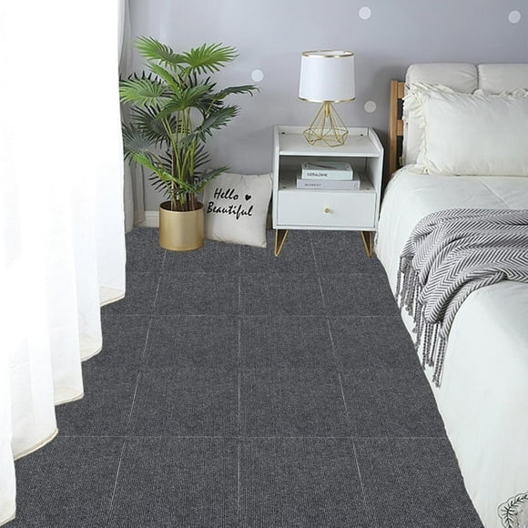 30 Pack Peel and Stick Carpet Tiles 12x12 Self Adhesive Non Skid Floor Mats for Indoor Outdoor Use