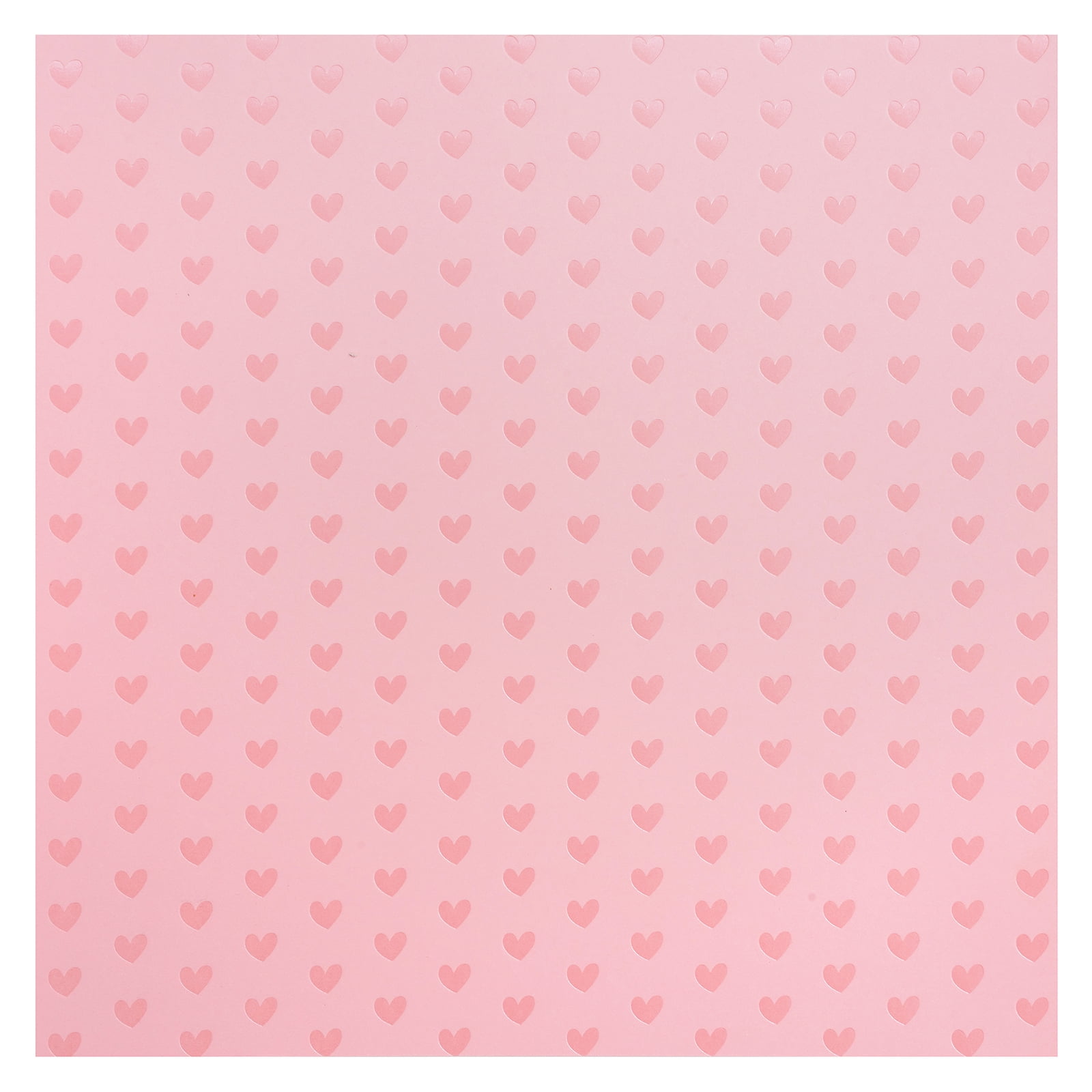 Recollections Pink Foil Heart Paper, 12" x 12", 30 Pack