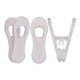 thumbnail image 1 of 30 Pack Plastic Hanger Clips for Clothes,2.75 Inch Plastic Clothes Pins,Hanger Clips,Multi-Purpose Hangers Clip for Clothes,Round Tube Hanger Accessories Clothes Clip(White), 1 of 7