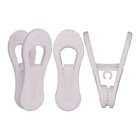 30 Pack Plastic Hanger Clips for Clothes,2.75 Inch Plastic Clothes Pins,Hanger Clips,Multi-Purpose Hangers Clip for Clothes,Round Tube Hanger Accessories Clothes Clip(White)