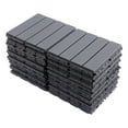 thumbnail image 1 of 30 Pack Plastic Interlocking Deck Tiles, 12 x 12 in Patio Tiles Outdoor Interlocking All Weather Patio Floor Decking for Balcony, Backyard, Garden & Poolside, Dark Grey, 1 of 12
