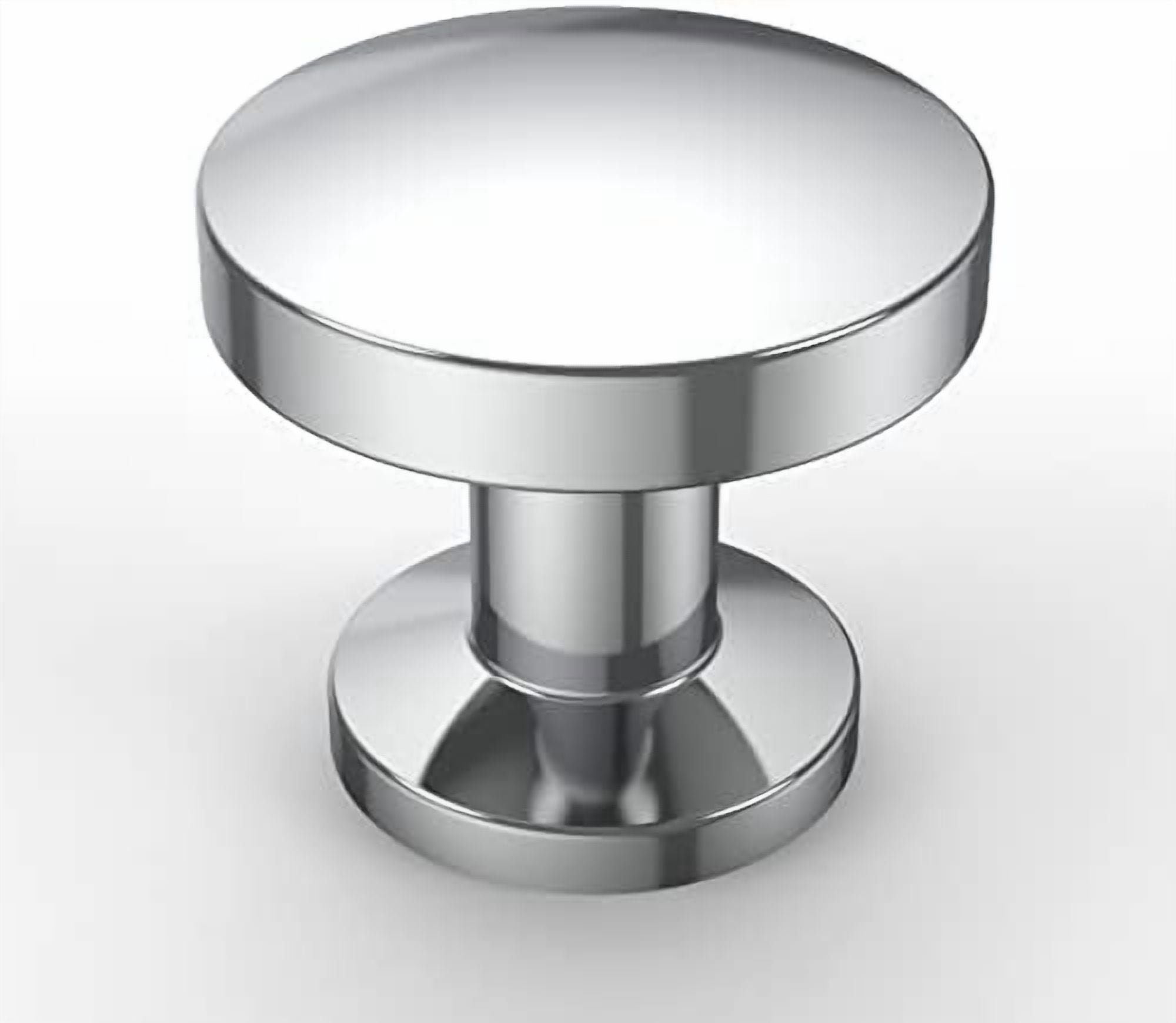 30 Pack Polished Chrome Cabinet Knobs, Zinc Material, for Kitchen Cabinets, Drawers, Dressers - 1.2inch Diameter, 28mm Height