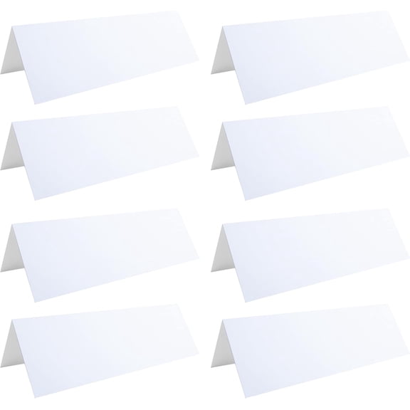 30 Pack Printable Name Tent Cards,3.5"x 11" Blank Folding Paper for Place Cards & Table Cards(White)
