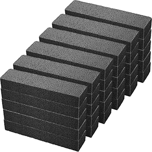 30 Pack Pumice Stones for Toilet Bowl Cleaning Scouring Pad Pumice Stick Cleaner for Cleaning Toilets, Bathtubs, Grills, Kitchen, Swimming Pools, Sinks, 5.9 x 1.4 x 0.9 Inch(Black)